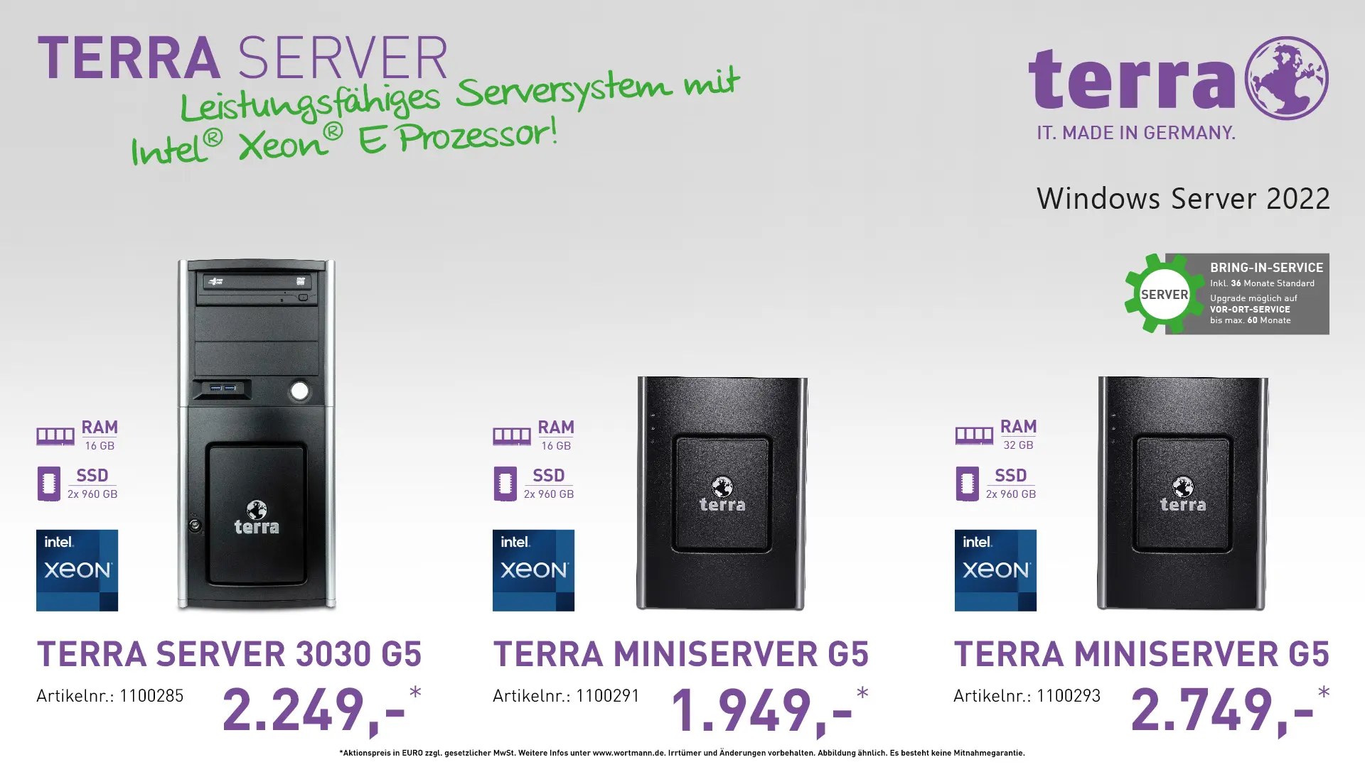 Terra Server 3030 G5, Terra Miniserver G5
