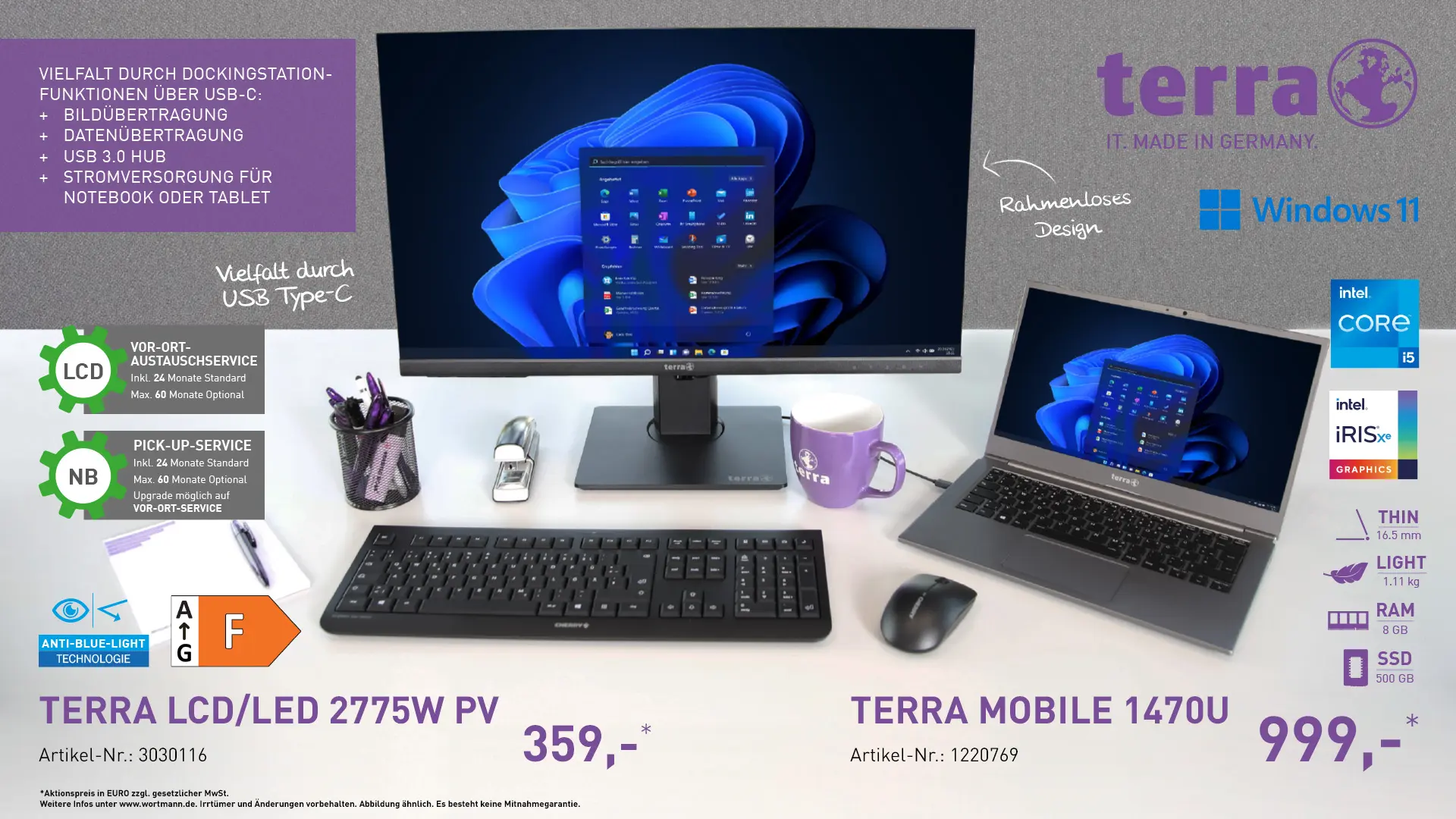 Terra Mobile 1470U & Terra LCD/LED 2775W PV